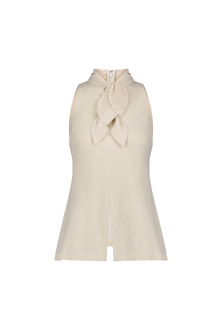 Linen Bow Top | Bone