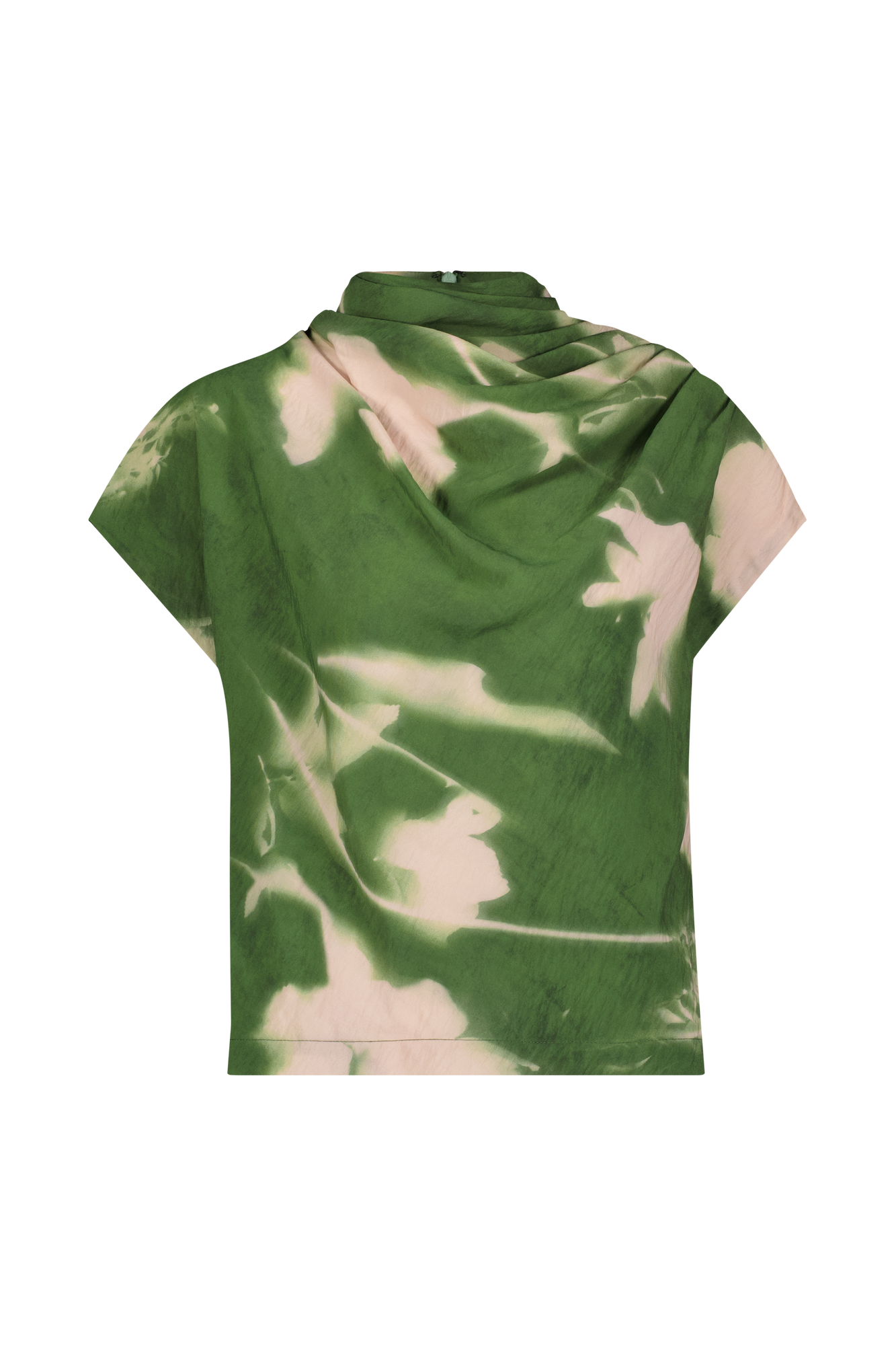 Abstract Floral Crepe Draped Top | Cactus