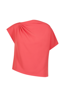 Fluid Crepe Draped Top | Watermelon