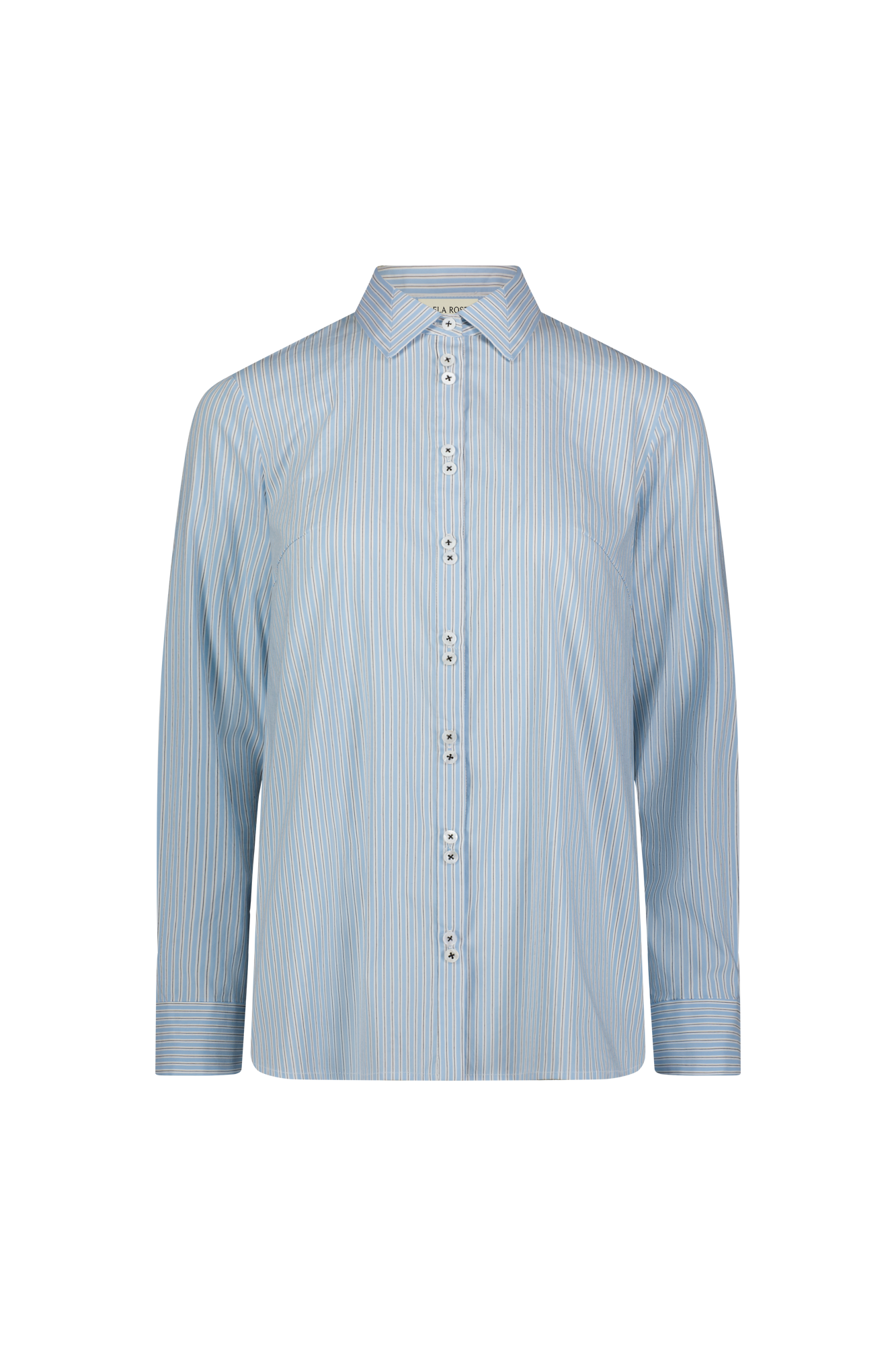 Striped Cotton Poplin Bow Back Shirt | Oxford