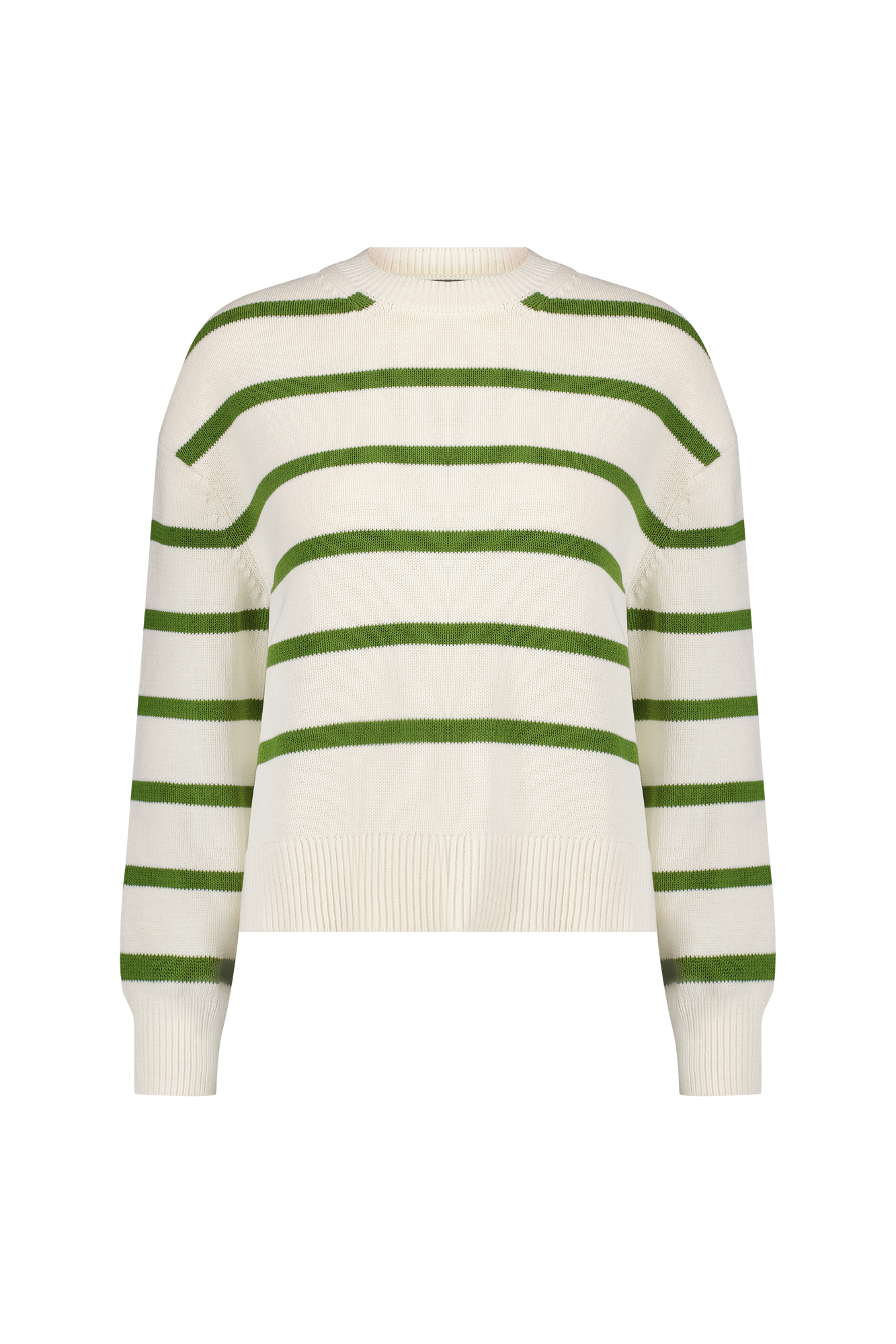 Striped Knit Crewneck | Cream Multi