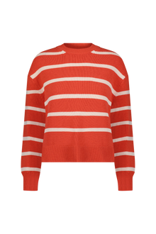 Striped Knit Crewneck | Watermelon Multi