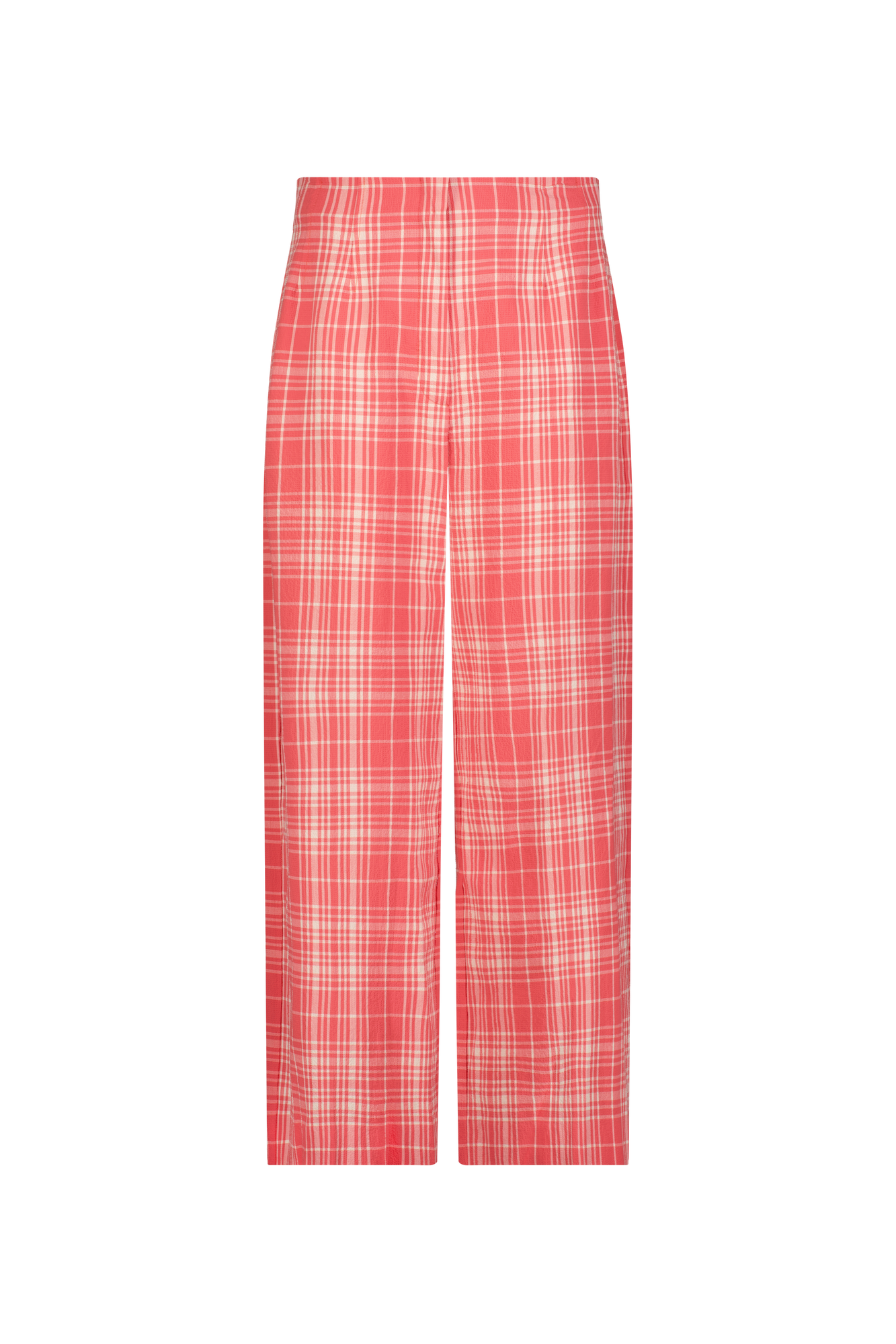 Plaid Seersucker Cropped Pant | Watermelon