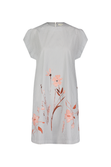 Floral Striped Cotton Tunic Dress | Blush Multi