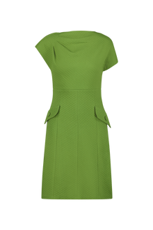 Textured Jersey Draped Shoulder Dress | Cactus