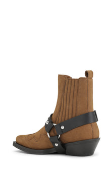 Fitted Chelsea Western Boot Suede | Tobacco Brown