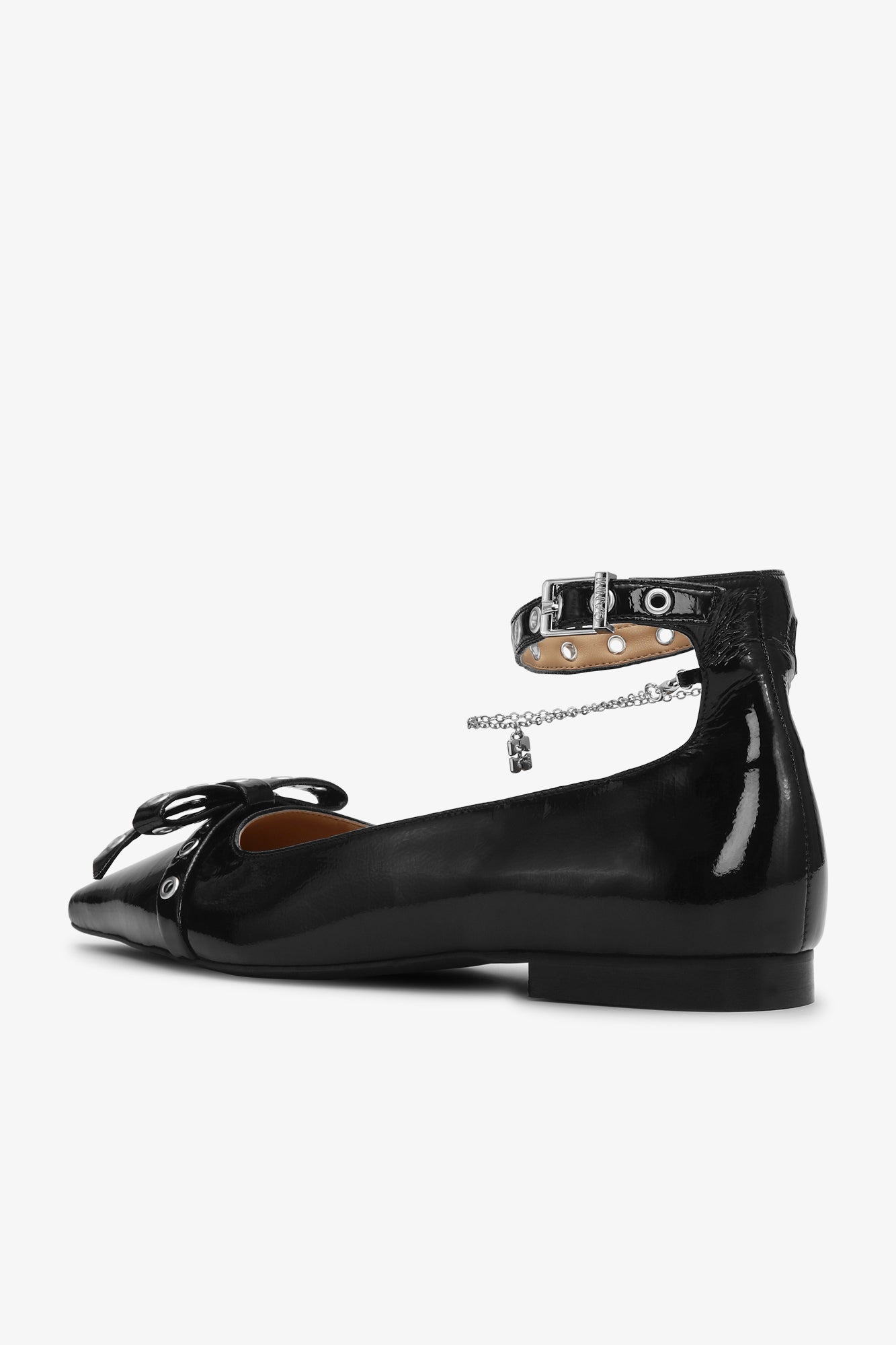 Eyelets Jewel Ballerina Naplack | Black