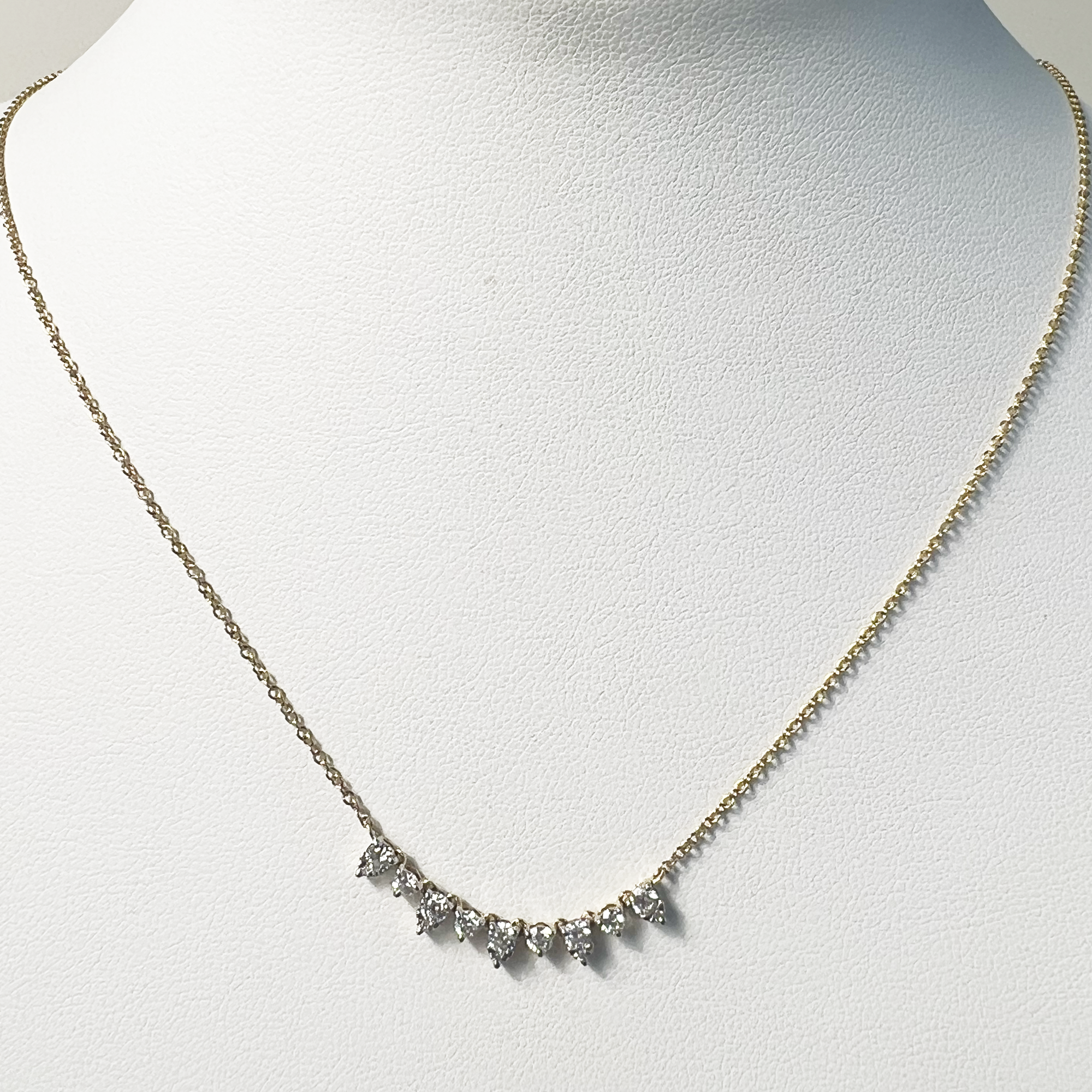 Pear Illusion Necklace | 10K Yellow Gold | 0.5 CTW (Approx) White Diamond