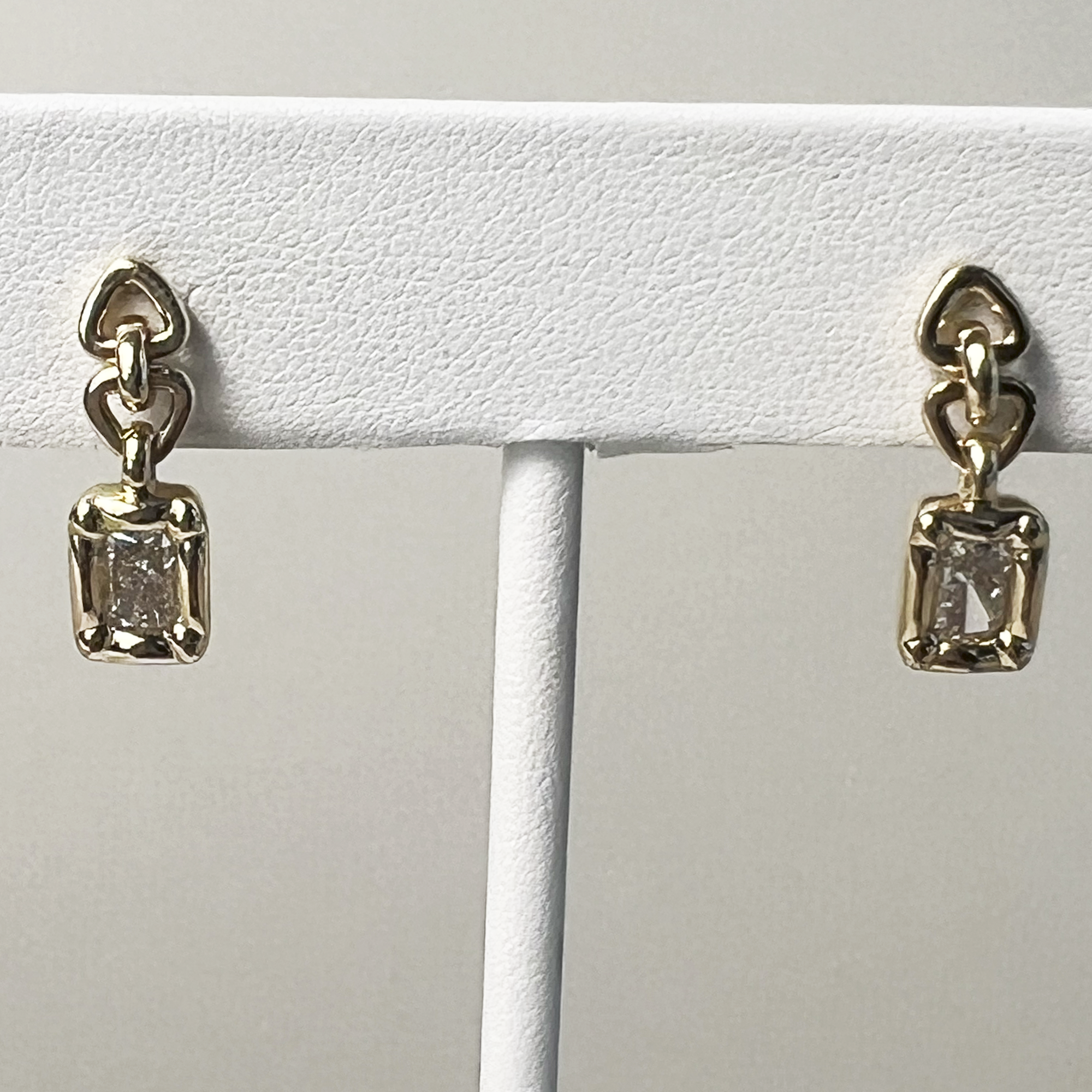 Classic Collection Radiant Drop Earrings | 14K Yellow Gold | 1.52 CTW (Approx) White Lab Diamond