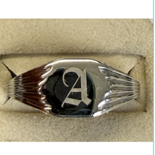 Ridged Pave Signet Ring | Sterling Silver | White Lab Diamond