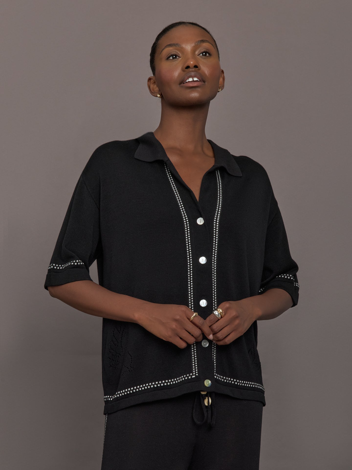 The Coco Knit Shirt | Ink