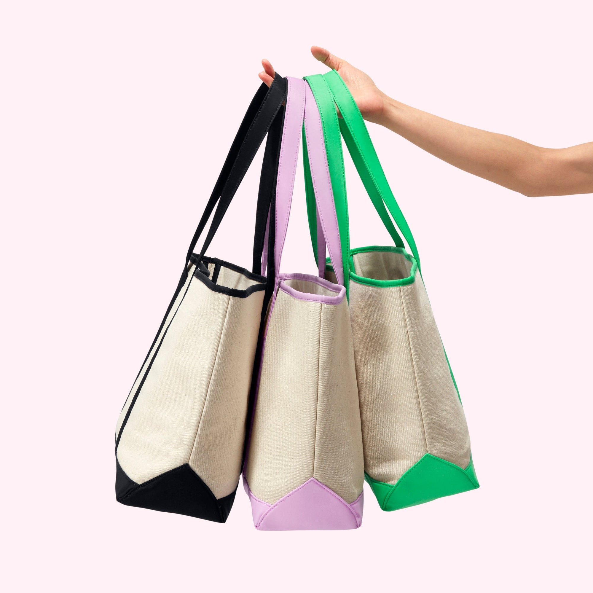 Canvas & Nylon Tote | Grape
