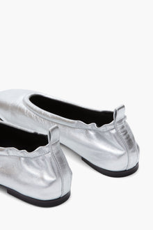 ID Stretch Back Ballerina Flat | Silver
