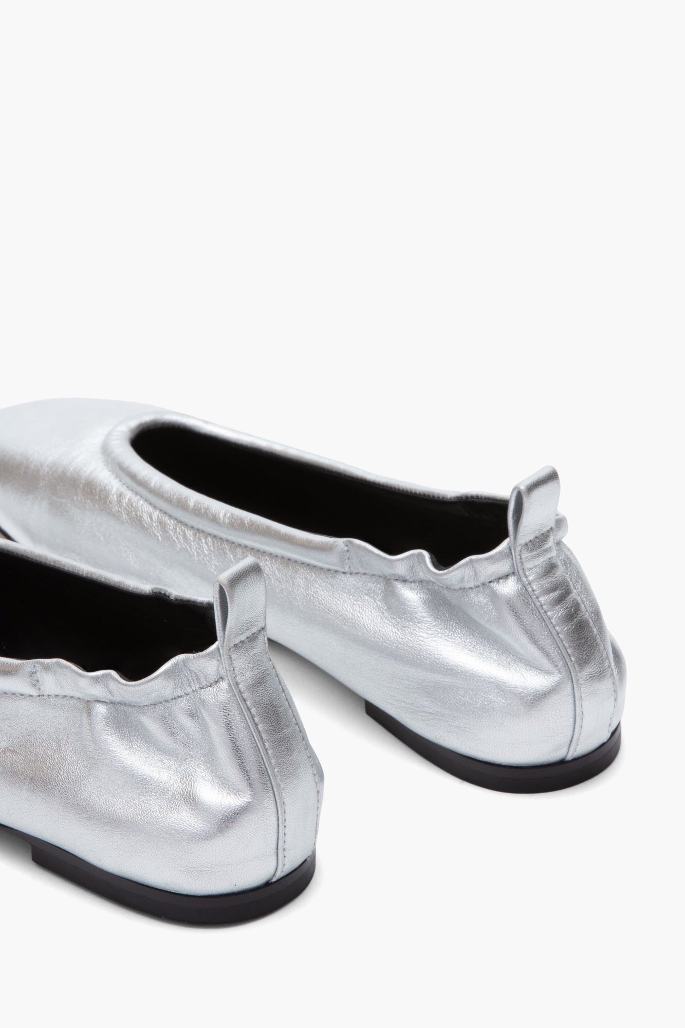 ID Stretch Back Ballerina Flat | Silver