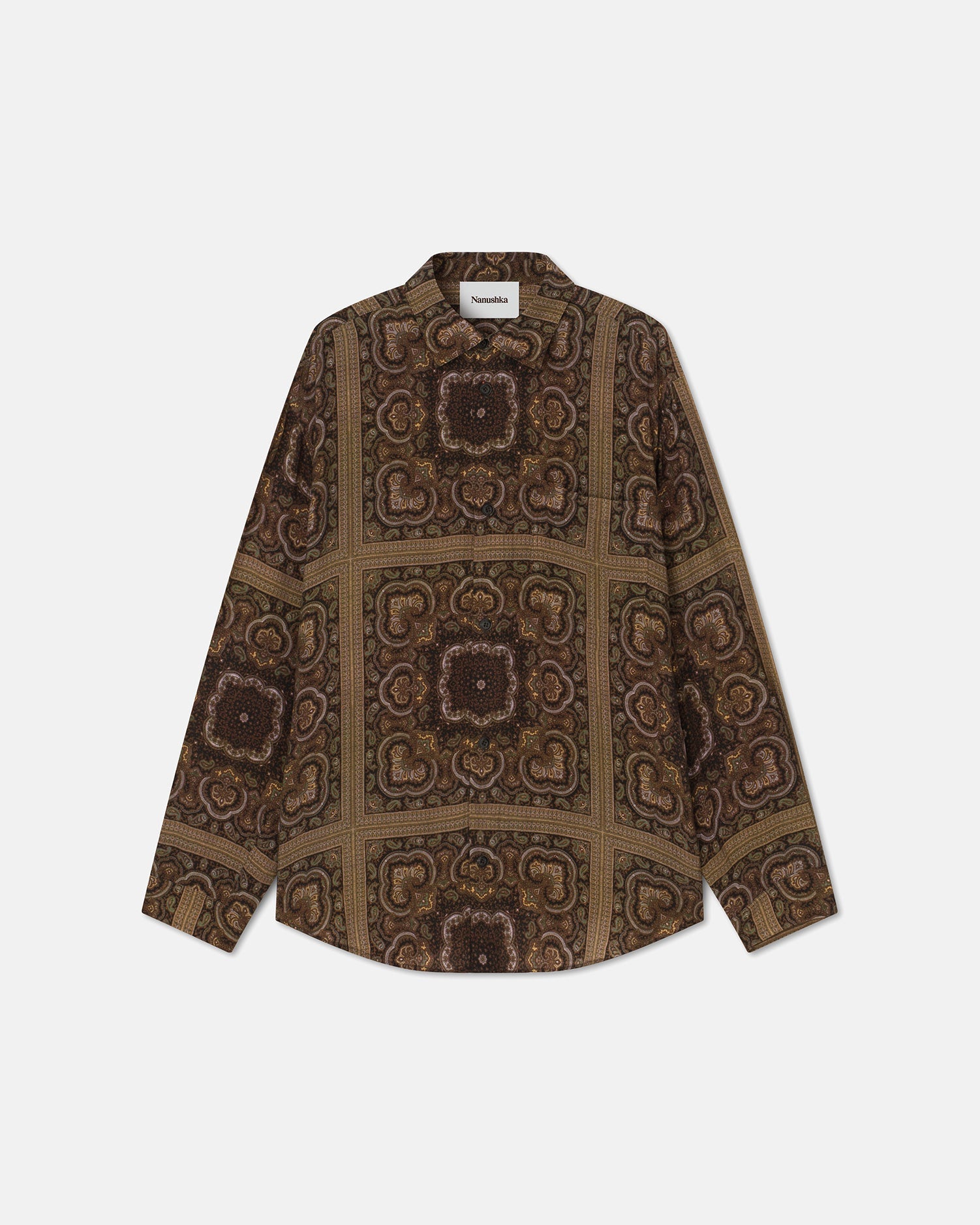 Mens | Sebas Printed Cupro Shirt | Paisley