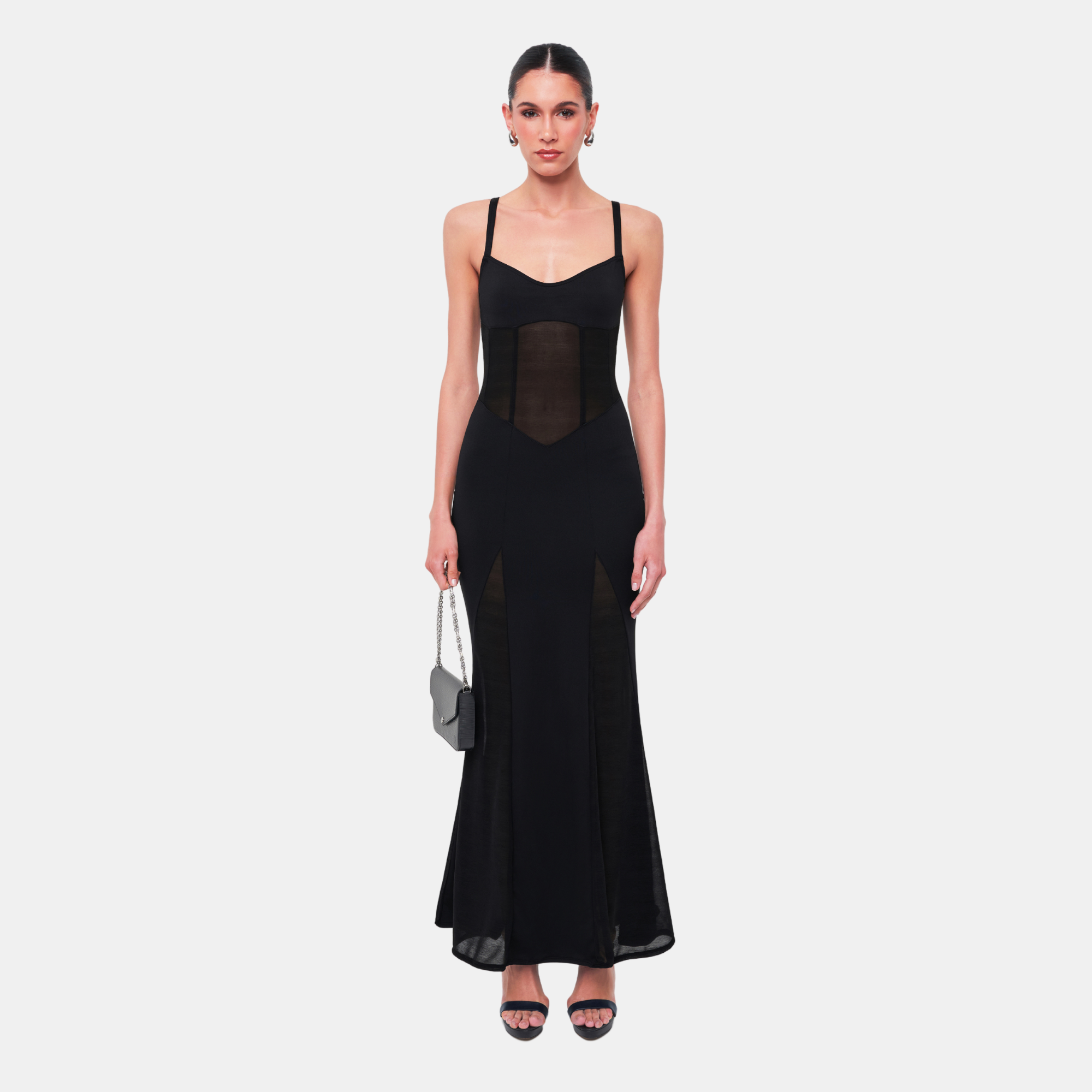 OW Collection SERENITY Maxi Dress Account 121 - Black