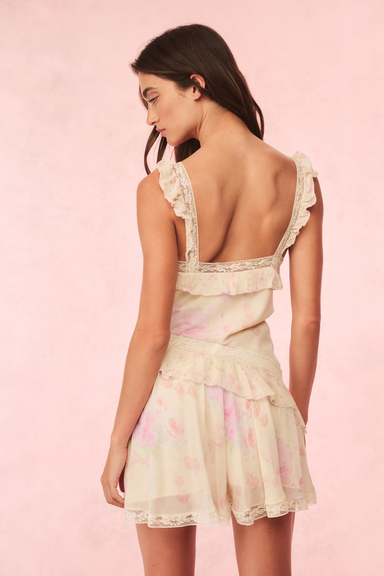 Serima Floral Ruffle Mini Dress | Sunny Pop