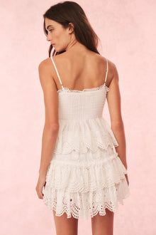 Shailo Eyelet Lace Mini Skirt | Optic White