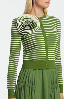 Rose Detail Knit Cardigan | Cactus Multi