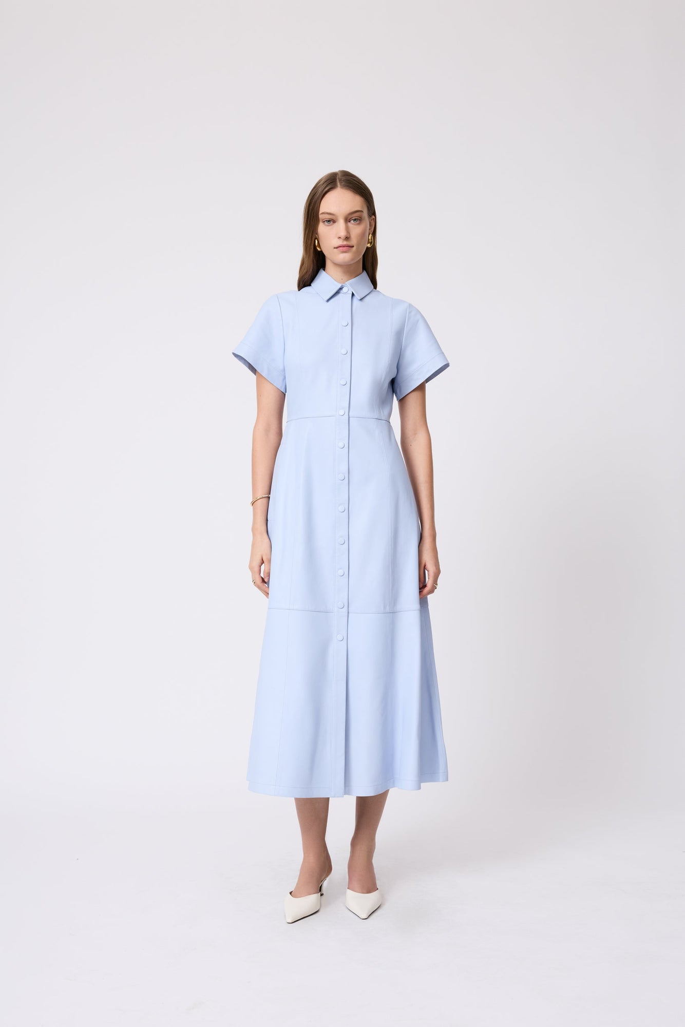 Leather Midi Dress | Cloud