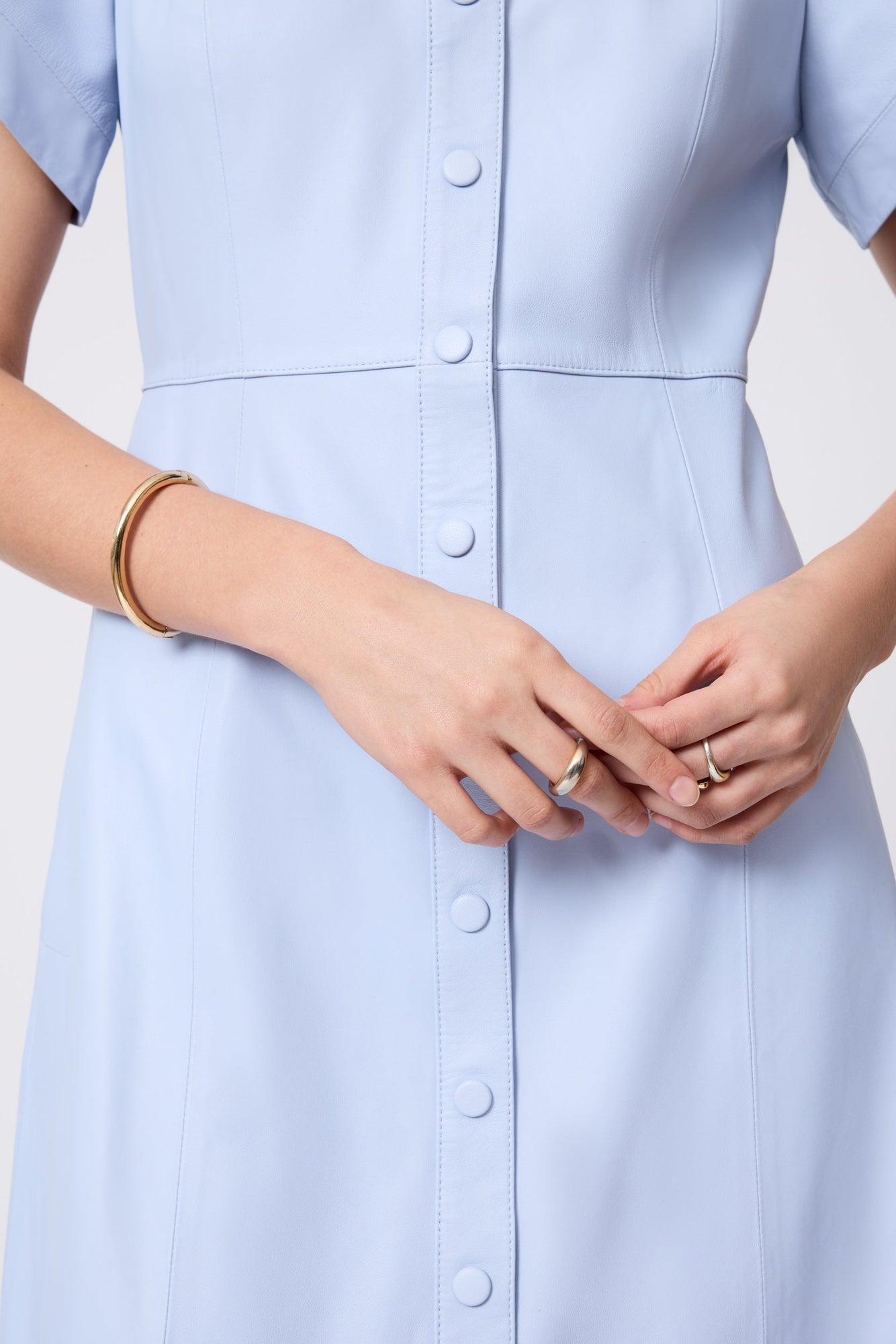 Leather Midi Dress | Cloud