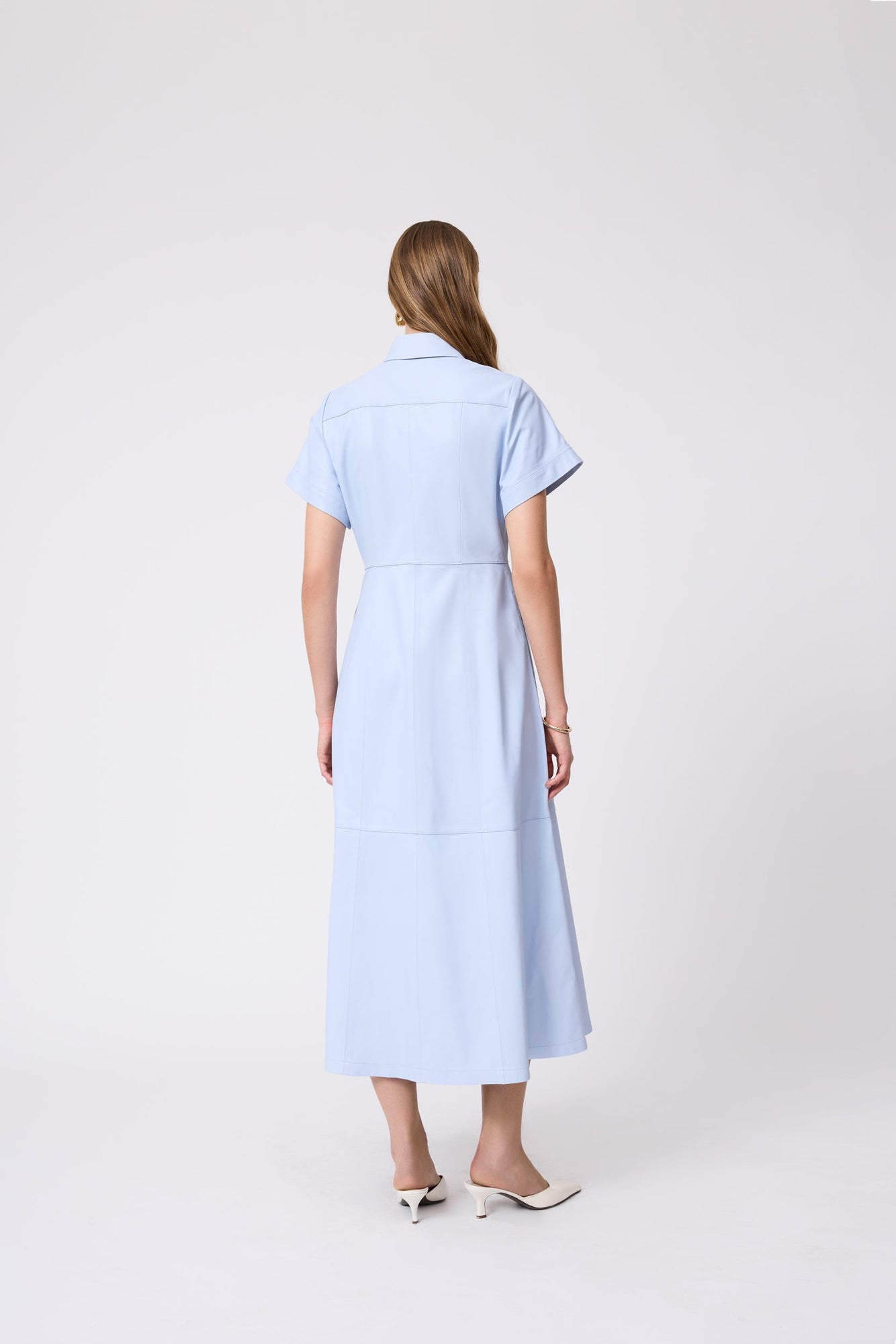 Leather Midi Dress | Cloud