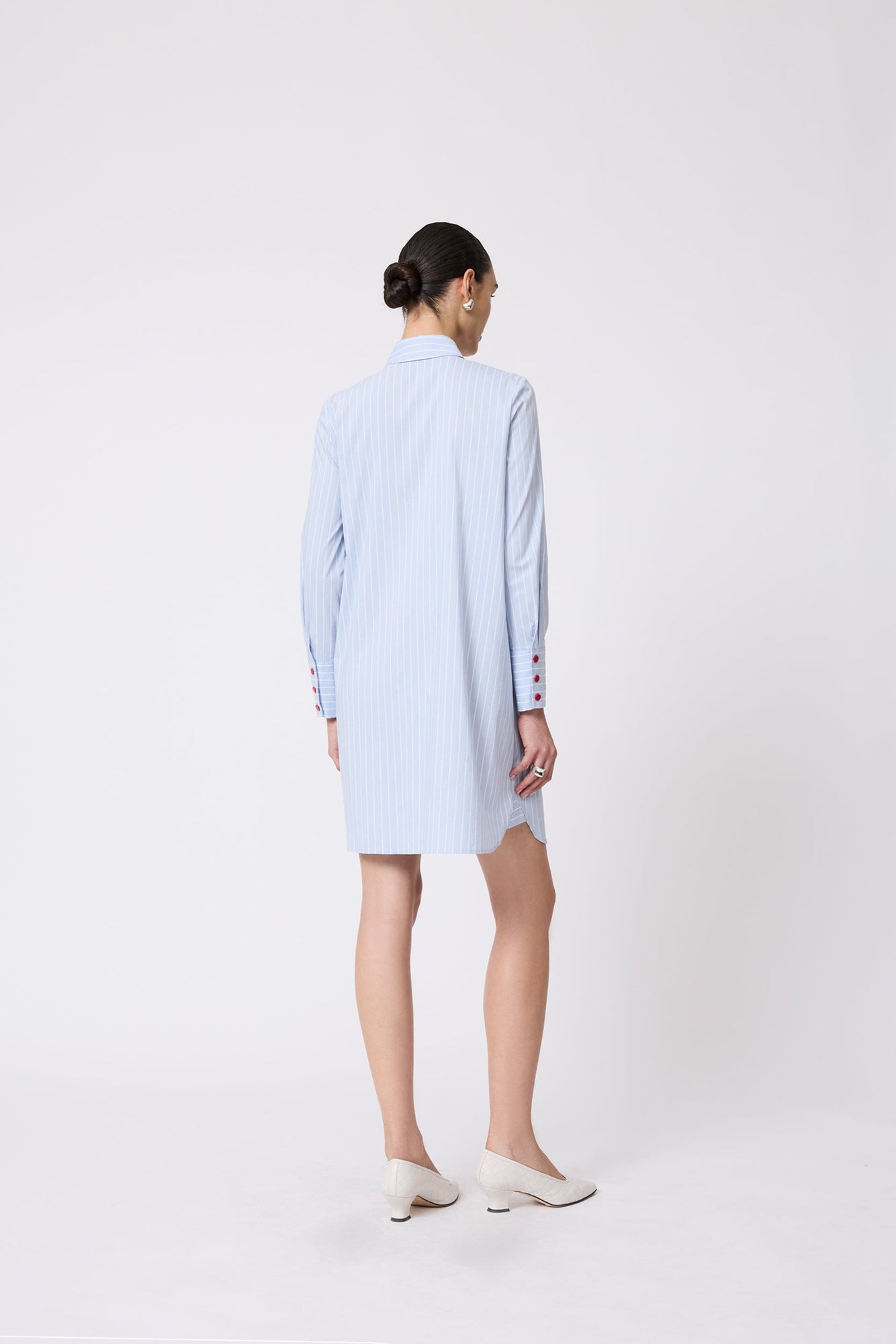 Striped Cotton Poplin Tunic Dress | Cloud