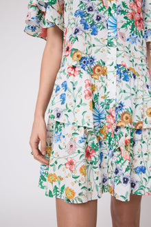 Wildflower Voile Ruffle Dress | Ivory Multi