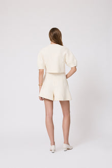 Textured Jersey Jacket | Ivory