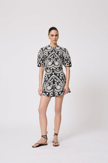 Floral Jacquard Jacket | Black Multi