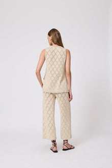 Pointelle Knit Pant | Sand