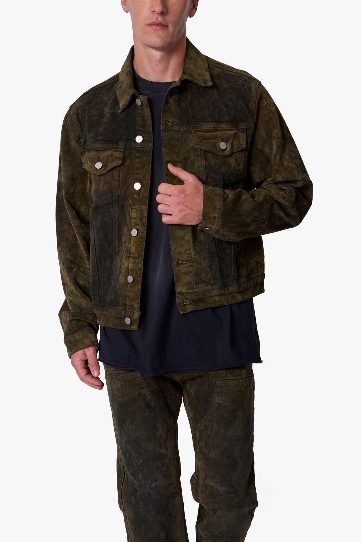 SL3 Suede Jacket | Olive x Black
