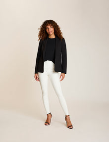 Faux Patent Leather Legging::White::