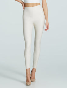 Faux Leather Animal Legging::Bone Croc::Hover