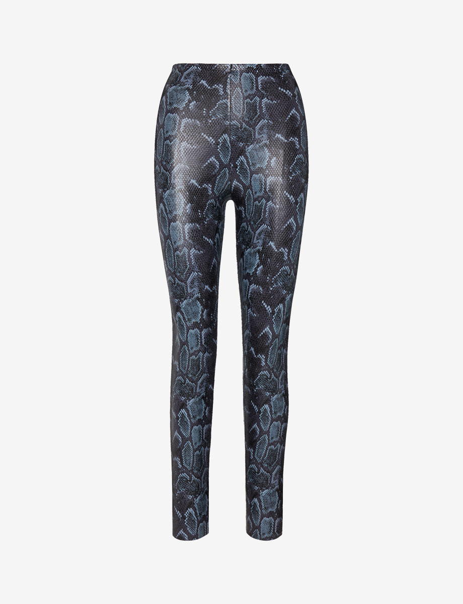 Sale: Faux Leather Animal Legging::Steel Python::Main