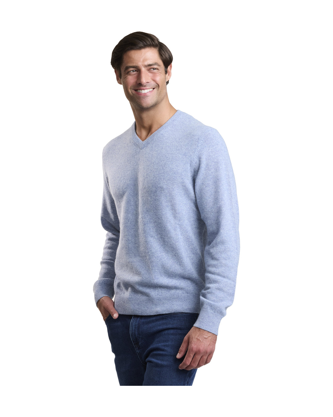 NOMAD | Men | Men's Cashmere Sweater | Light Blue