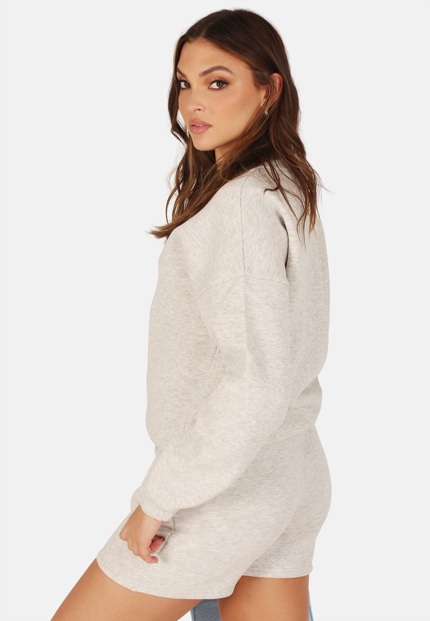 OW Collection SOPHIE Sweat Shorts Account 057 - Light Grey Mel.