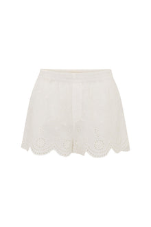 Sorin Cotton Eyelet Cover-Up Shorts | Optic White