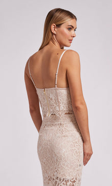 Simone Lace Top | French Beige