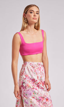 Delphine Crop Tank | Hot Pink