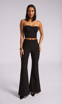 Elaia Crepe Bustier | Black