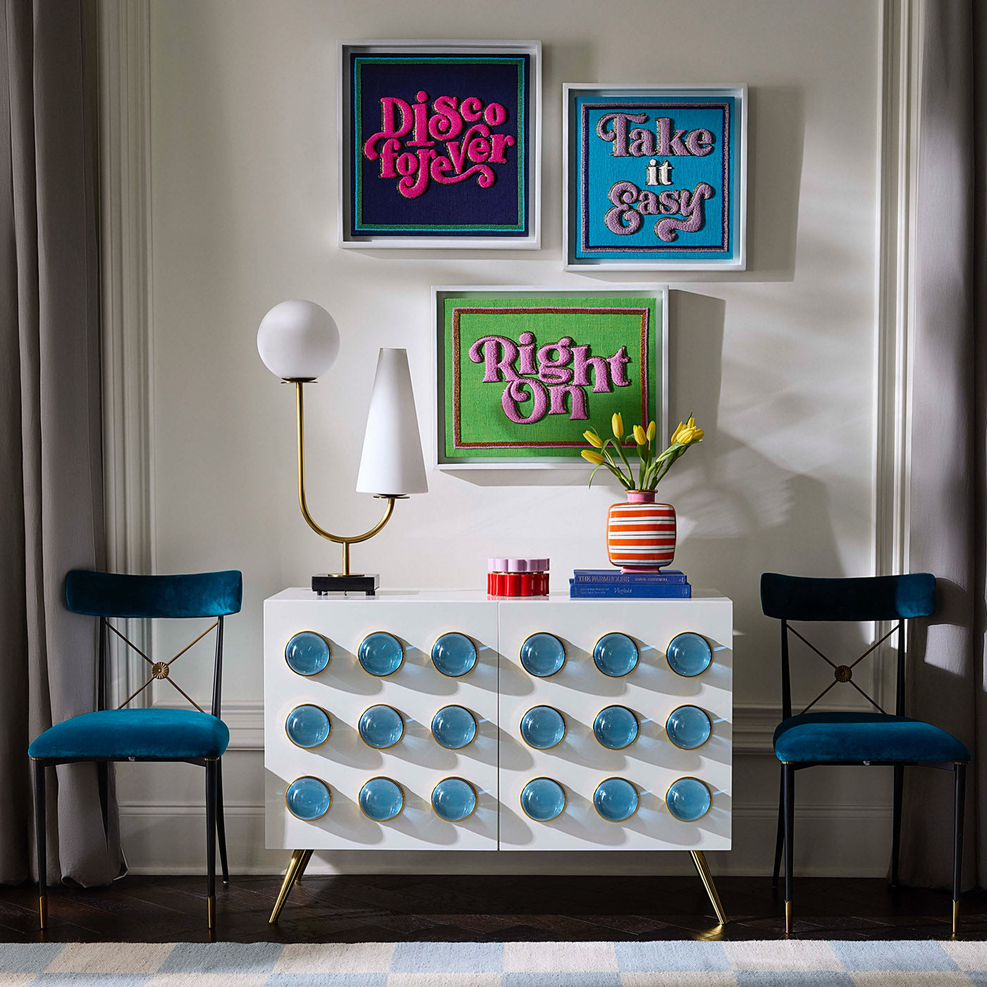 Disco Forever Beaded Art - styled view