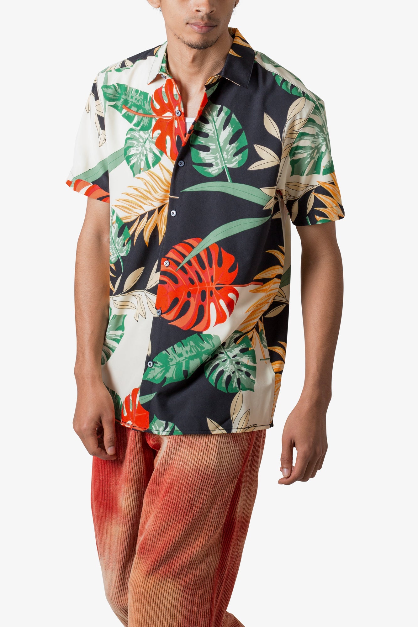 S x S Button Up Shirt | Tropical Print
