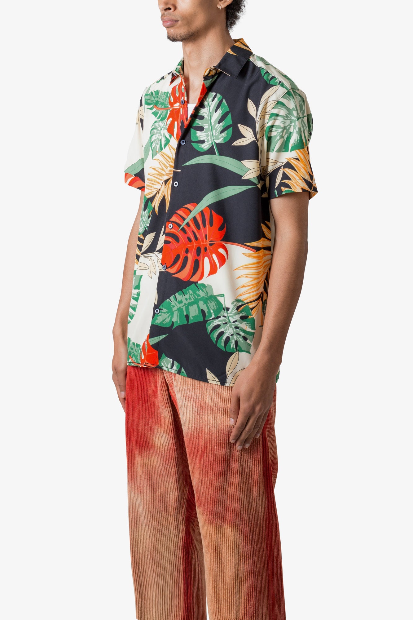 S x S Button Up Shirt | Tropical Print