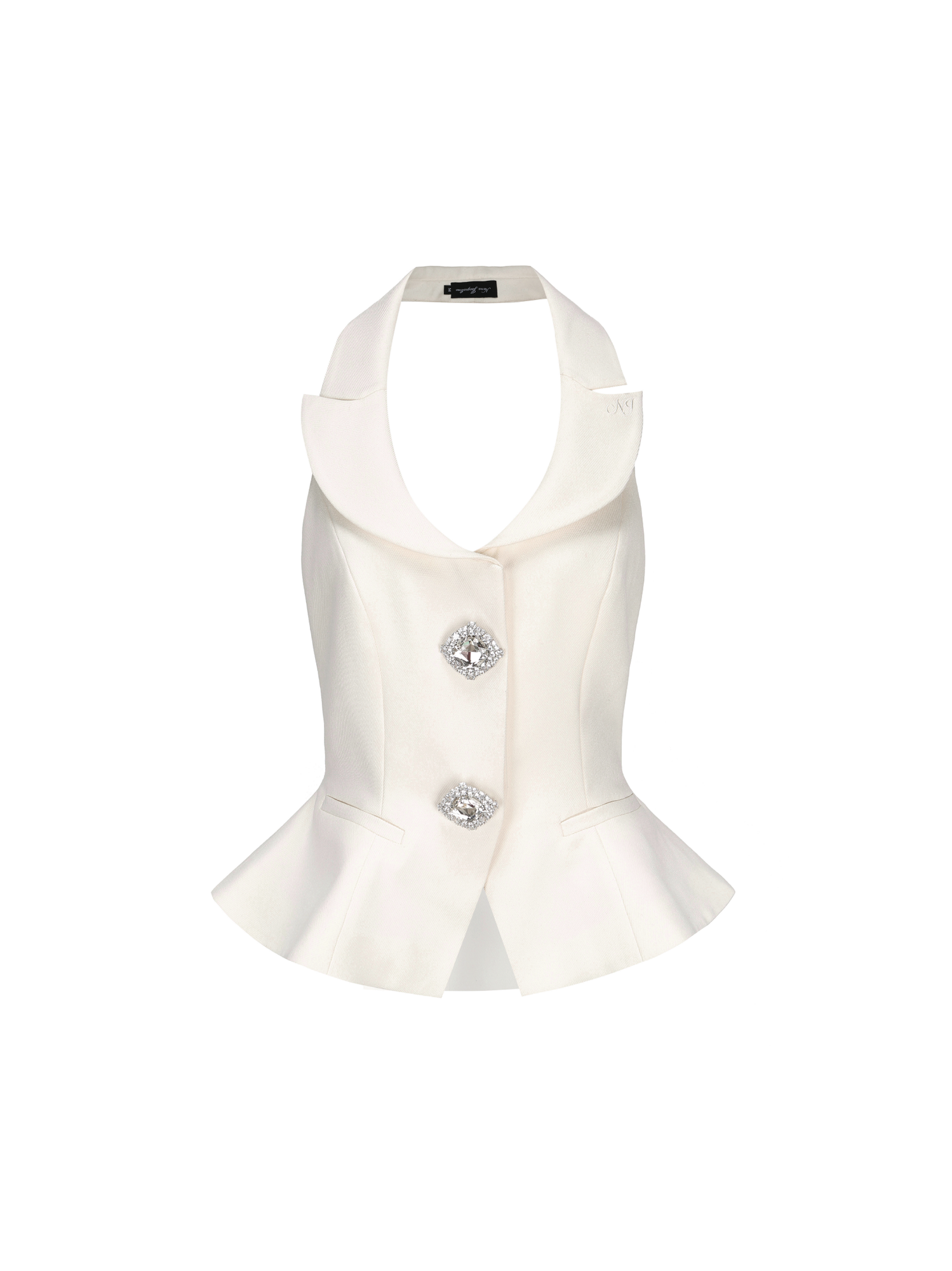 Cambria Diamond Vest | White