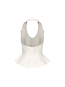Cambria Diamond Vest | White