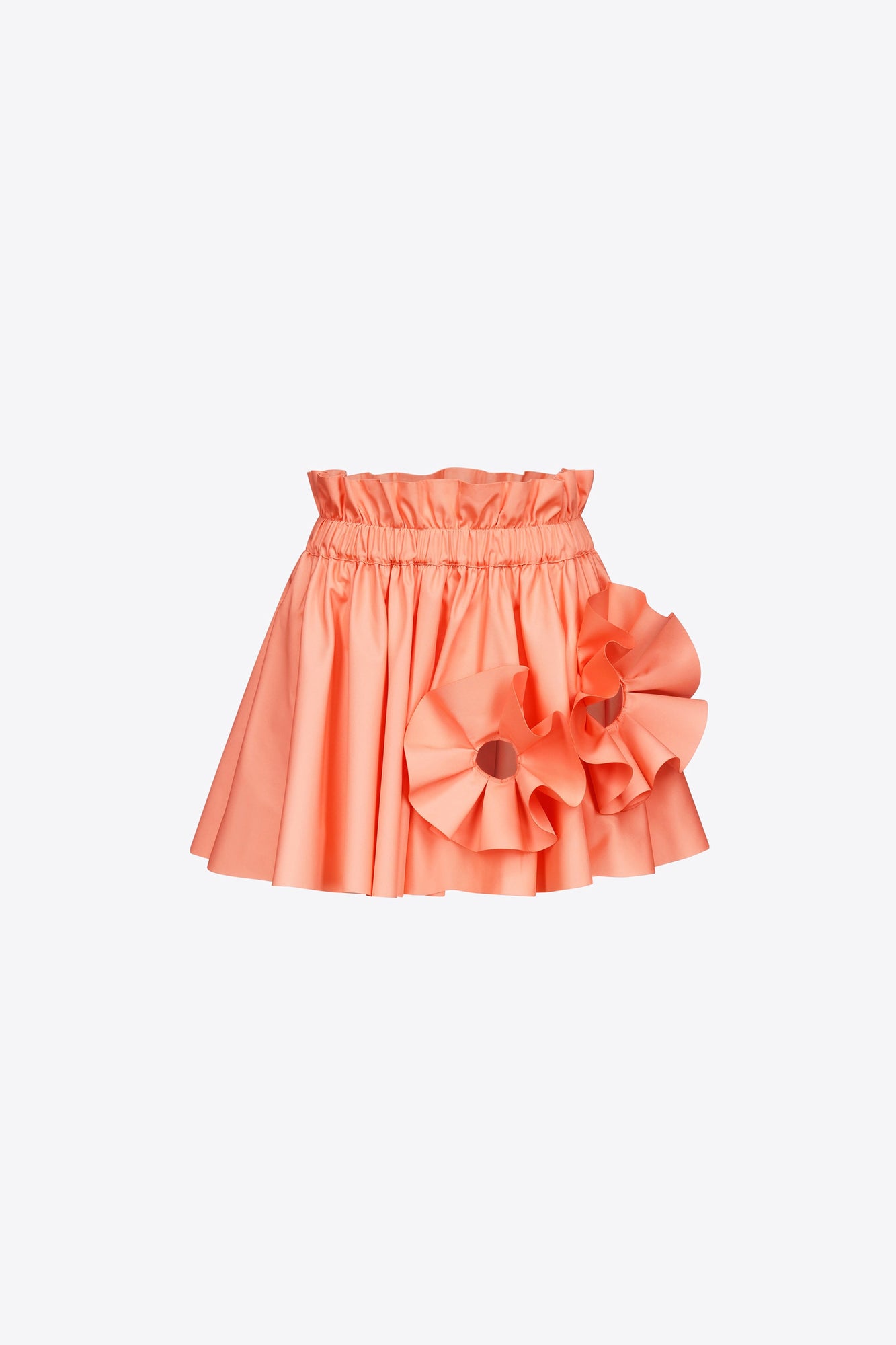 Ruffle Flower Mini Skirt | Sweet Salmon