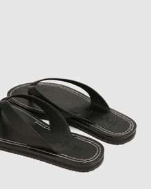 Womens | St Barths Leather Sandal | Black