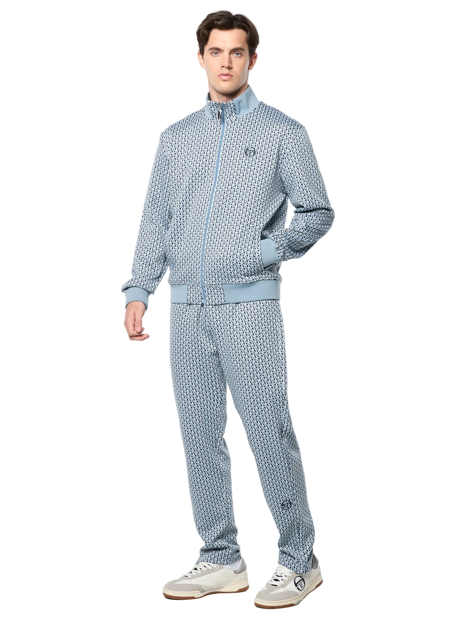 Men | Paolo Knit Track Jacket | Faded Denim