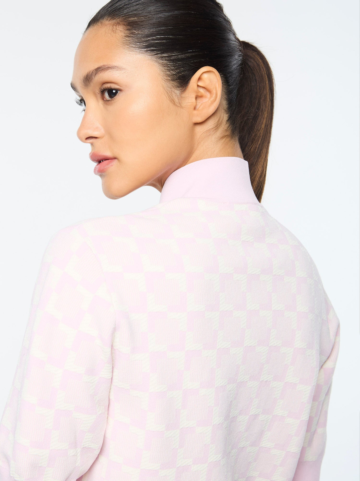 Women | Leila Short Sleeve Track Jacket | Pale Mauve